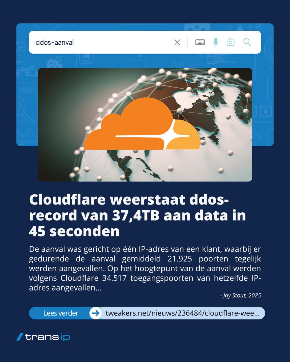 Hoe groot kan een DDoS-aanval zijn? Zo groot dus:
tweakers.net/nieuws/236484/…