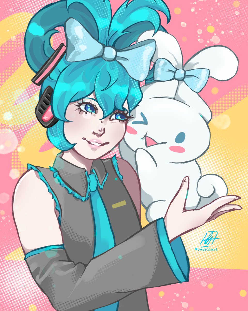 Mikuroll !! 
#hatsunemiku #cinnamoroll