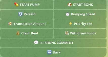 Introducing: Comment Mode 🧵

BumpItUp Bot can now:
✅ Auto-bump your token
✅ Post comments on LetsBonk
✅ Help your coin stay trending — even while you sleep
🚀 Go hands-free: t.me/BumpItUp_bot

#Solana #LetsBonk #PumpFun #BumpBot #memecoin #pump $PUMP $BONK