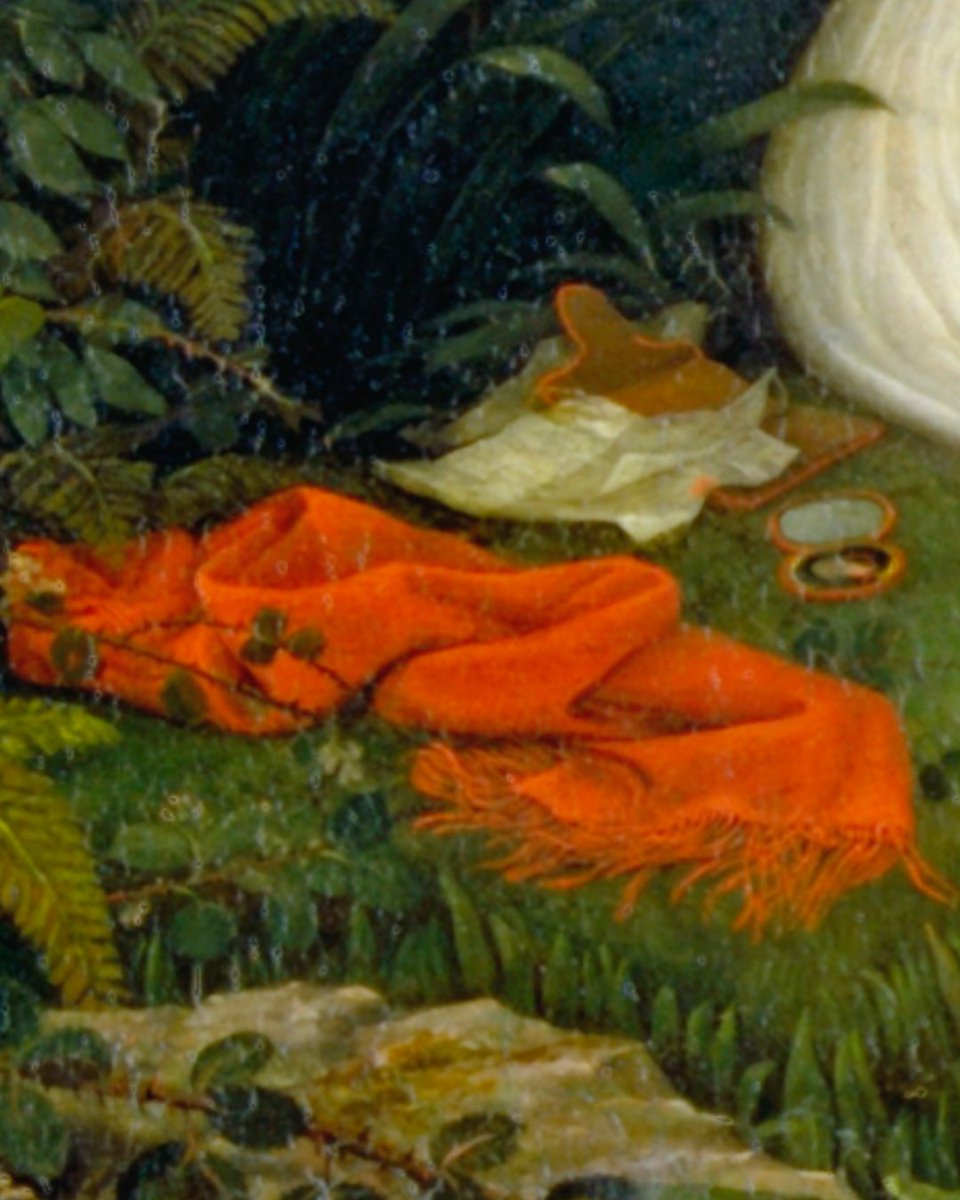 V_and_A's tweet image. The art of heartbreak. 💔
Francis Danby’s first exhibited painting, Disappointed Love, became one of his best-known. A heartbroken woman sits in a melancholic pose, with a bonnet, shawl, torn letter, and a lover’s portrait beside her, symbols of love lost.