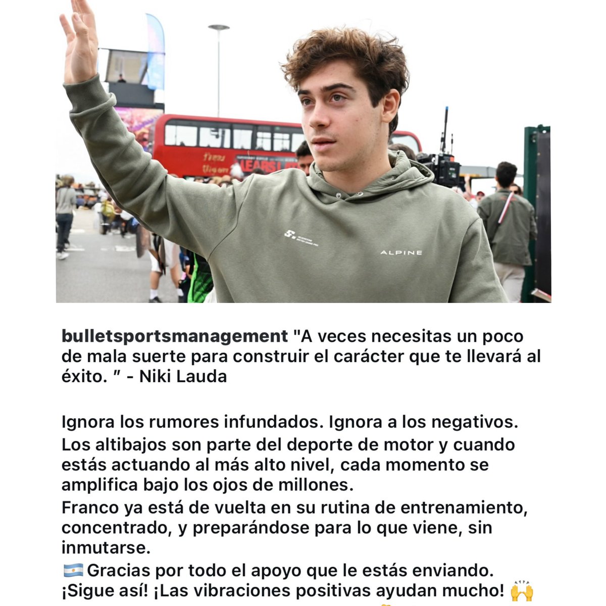 El Instagram de <a href="/BulletSportsMgt/">Bullet Sports Management</a> 
Que sigan hablando