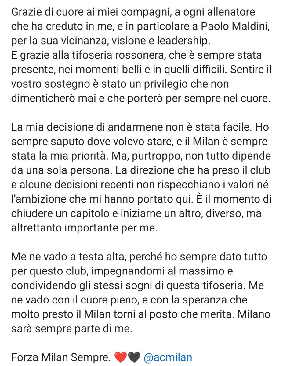 Parte del saluto di <a href="/TheoHernandez/">Theo Hernandez</a> al <a href="/acmilan/">AC Milan</a>