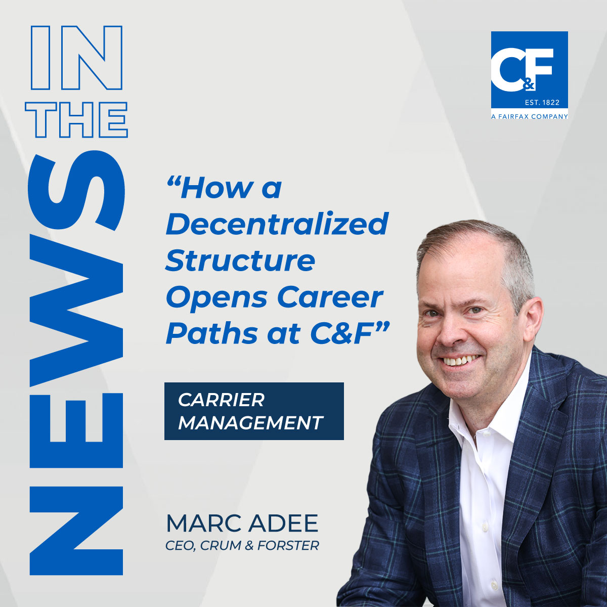 Crum & Forster (@crum_forster) on Twitter photo Continuing the conversation, feature two of <a href="/CarrierMgmt/">Carrier Management</a> series with Marc Adee explores how C&Fâs decentralized structure has shaped our culture and opened new career paths. Marc discusses how this autonomy not only drives internal growth, but also leads to creative solutions and Continuing the conversation, feature two of <a href="/CarrierMgmt/">Carrier Management</a> series with Marc Adee explores how C&Fâs decentralized structure has shaped our culture and opened new career paths. Marc discusses how this autonomy not only drives internal growth, but also leads to creative solutions and