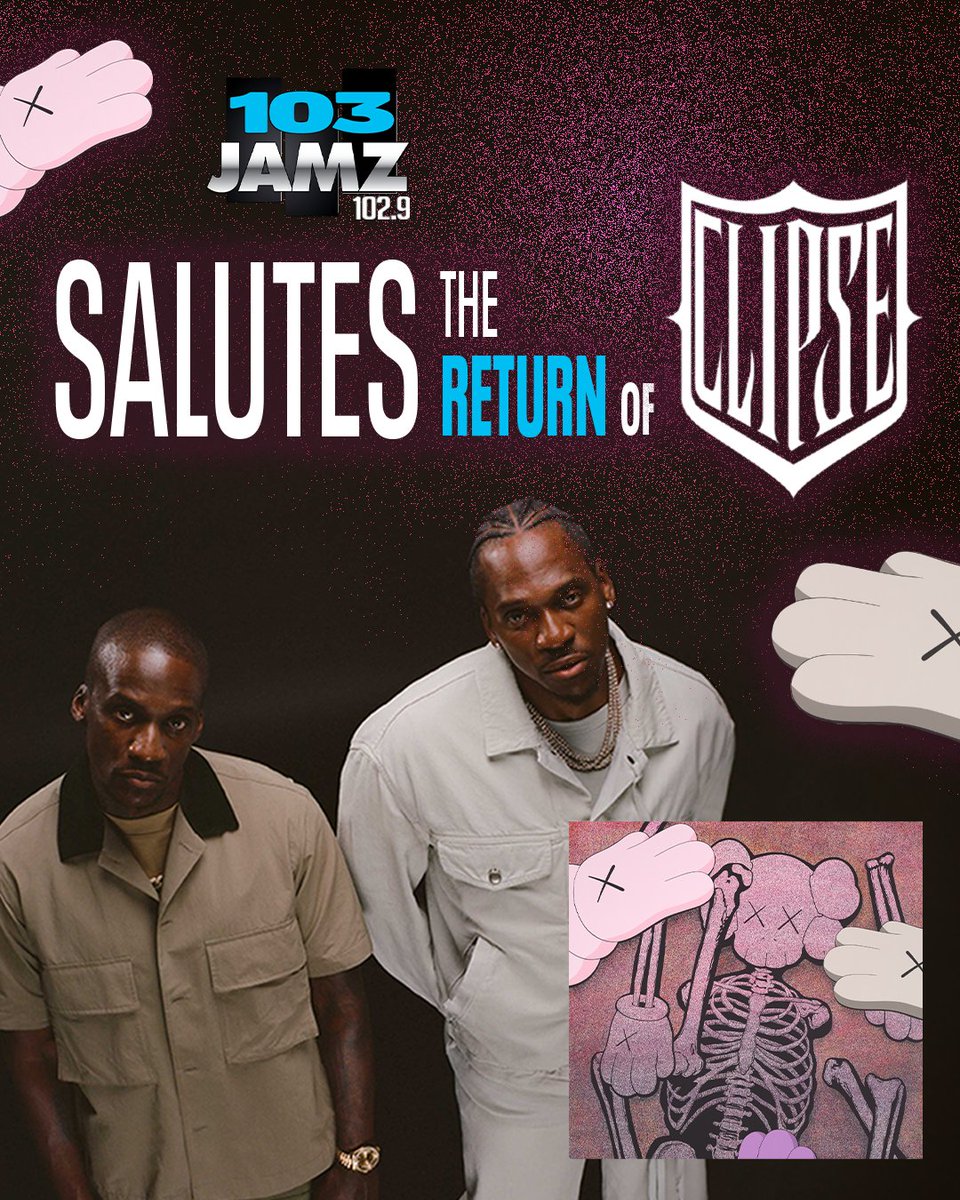 103JAMZRADIO's tweet photo. .@PUSHA_T & @NoMalice757 drop the album 2nite, but hear more new @clipse songs today with @djfountz & @DJDC757
On Fri. the new 1 with #KendrickLamar plays EVERY HOUR, we'll run back classics, & more!
#Clipse
#KingPush
#Malice
#103JAMZ
#iHeartRadio
#VA
#Virginia
#LetGodSortEmOut https://t.co/BzteNPMBZ8