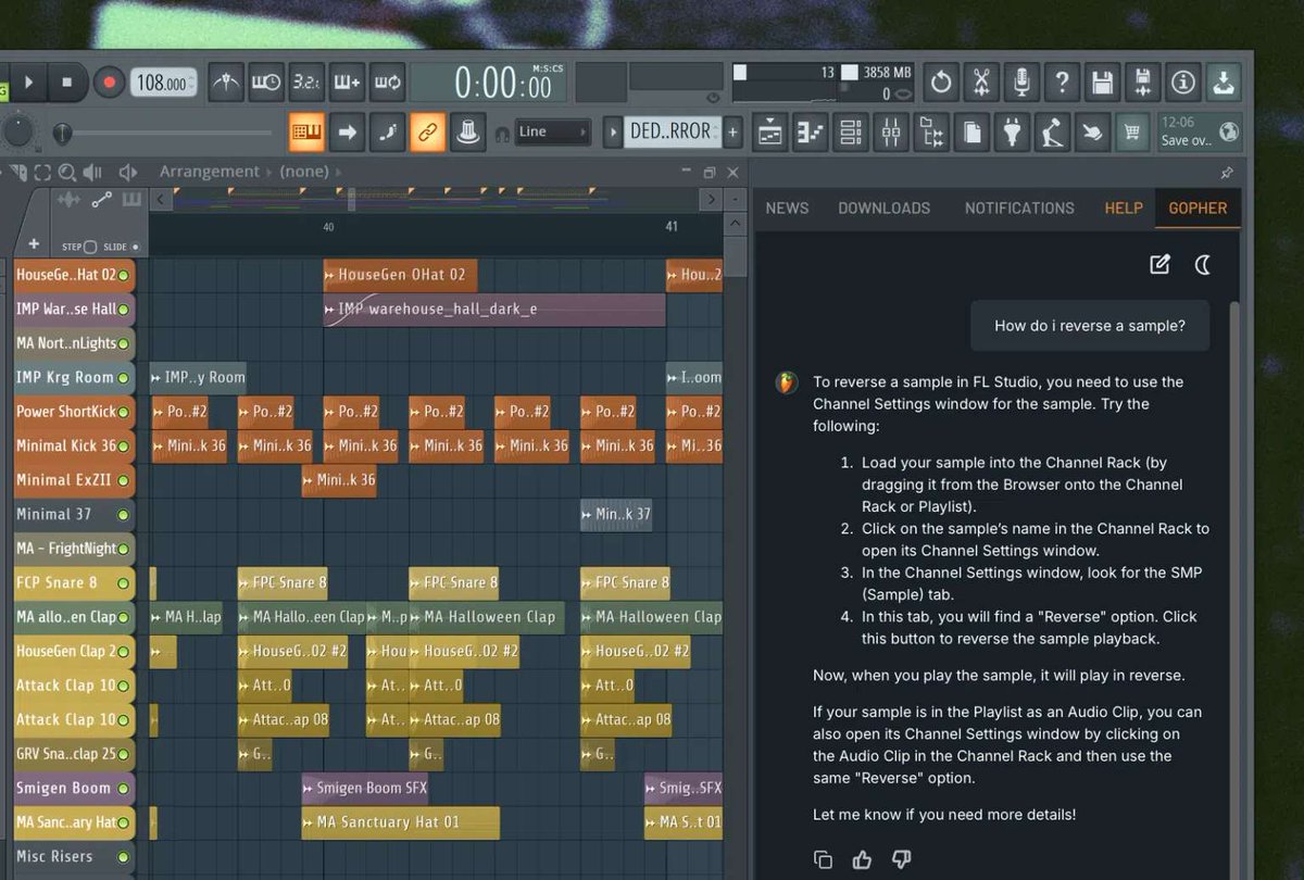 cdmblogs's tweet image. FL Studio 2025: everything that's new, including an AI chatbot to help you find assistance and Python-powered VFX Script for powerful customization. Plus, finally, Mixer Tracks and Clip edits work as you'd want. cdm.link/fl-studio-2025/