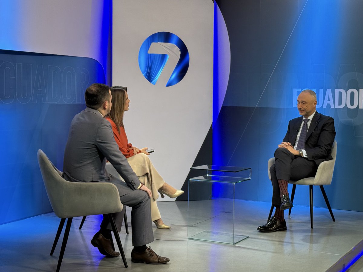 Compartimos la entrevista realizada al Embajador de Italia, <a href="/giovadavoli/">Giovanni</a>, en Noticias7 a través de Ecuador TV

youtu.be/bhb4_2hC1N8?si…