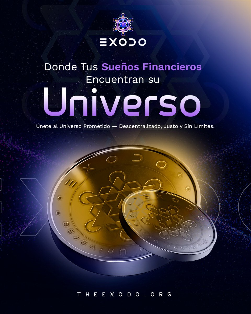 ExodoToken's tweet image. 🌌 EXODO Token no es solo una plataforma…
Es el portal donde tus sueños financieros se convierten en realidad.
✨ Un universo descentralizado, justo y sin límites te espera.

#ExodoToken #UniversoPrometido #CriptoConPropósito #LibertadFinanciera