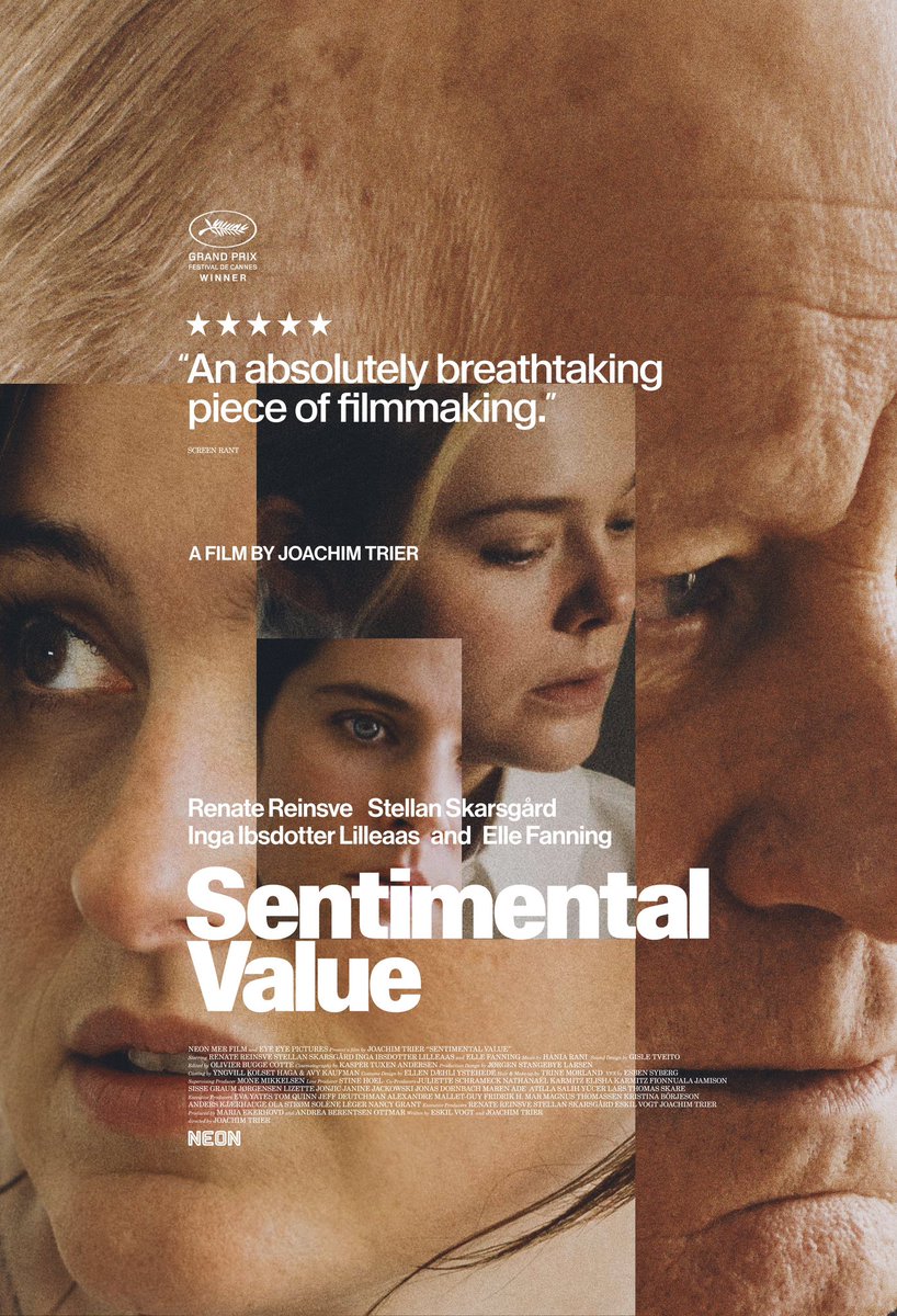 Pau Brunet (@paubox) on Twitter photo Neon ha presentado el poster oficial para "Sentimental Value" que llegará a los cines estadounidenses el 7 de noviembre.
Grand Prix del pasado Festival de Cannes. Suena a una de las películas clave de la temporada de premios.
En España llega de la mano de <a href="/ElasticaFilms/">elasticafilms</a> Neon ha presentado el poster oficial para "Sentimental Value" que llegará a los cines estadounidenses el 7 de noviembre.
Grand Prix del pasado Festival de Cannes. Suena a una de las películas clave de la temporada de premios.
En España llega de la mano de <a href="/ElasticaFilms/">elasticafilms</a>