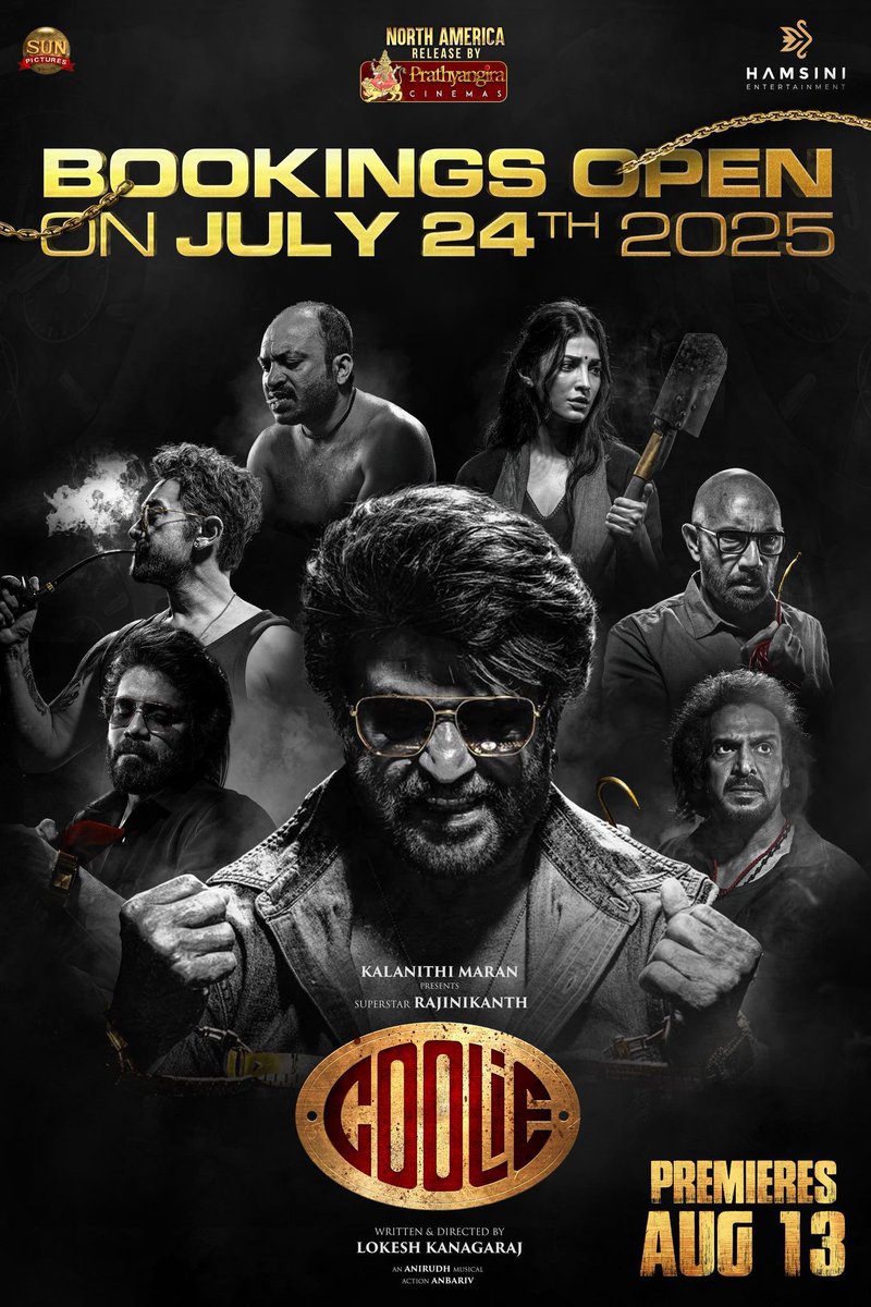 #Coolie - Get ready to witness never seen before advance bookings for a Tamil film in North America. 24th July it is…..
