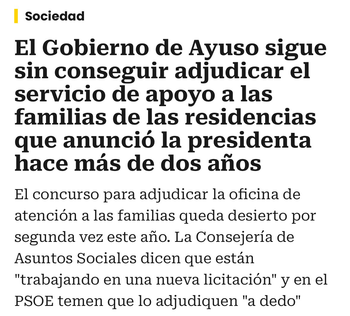 PSOE Madrid (@psoe_m) on Twitter photo A Ayuso le dan exactamente igual los ancianos que viven en las residencias madrileñas. 
Lo demostró durante la pandemia y lo demuestra ahora, dejando los centros en pésimas condiciones e ignorando a las familias.
Su indiferencia es negligente.
cadenaser.com/cmadrid/2025/0… A Ayuso le dan exactamente igual los ancianos que viven en las residencias madrileñas. 
Lo demostró durante la pandemia y lo demuestra ahora, dejando los centros en pésimas condiciones e ignorando a las familias.
Su indiferencia es negligente.
cadenaser.com/cmadrid/2025/0…
