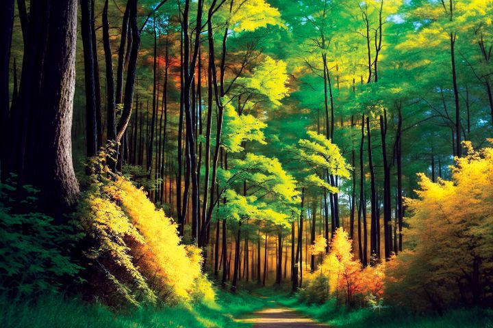 imahelusion's tweet photo. Art of the Day: "Vibrant Nature Path Painting". Buy at: https://t.co/9b6TlyxNZy https://t.co/ZoMBKf6jo1