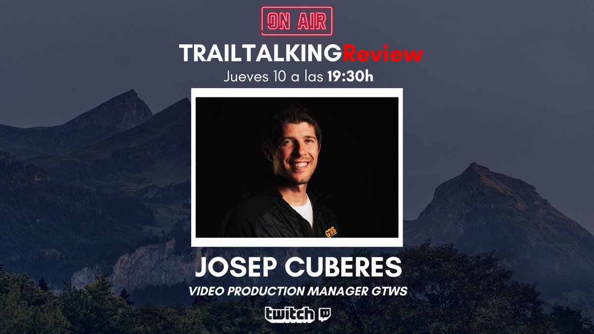 Nos vemos en una hora (19:30h) con Josep Cuberes.

📺 twitch.tv/trailrunningre…

¡No te lo pierdas!

#trailtalkingreview