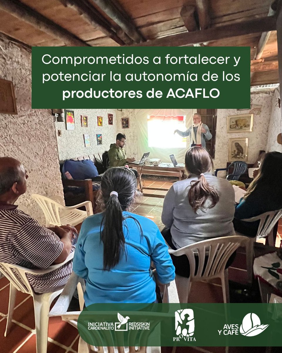 provita_ong's tweet image. 🌟Durante esta etapa del proyecto Aves y Café estuvimos comprometidos a fortalecer y potenciar la autonomía de los productores de ACAFLO. 🙌🏻
Realizamos talleres diseñados para que puedan crear y mantener una marca de productos orgánicos y amigables con las aves. 🐦🌿
Durante…