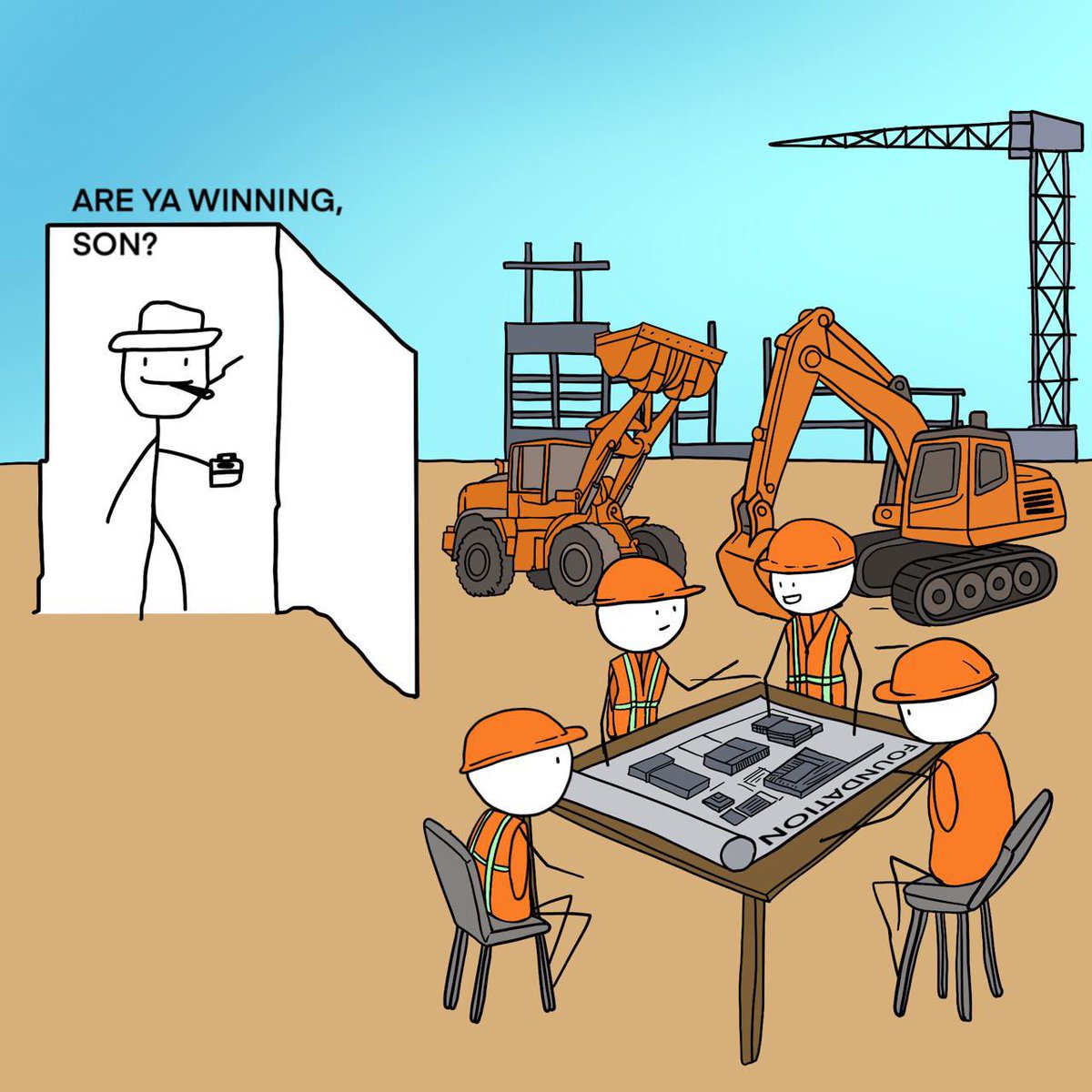 we are laying the foundation dad