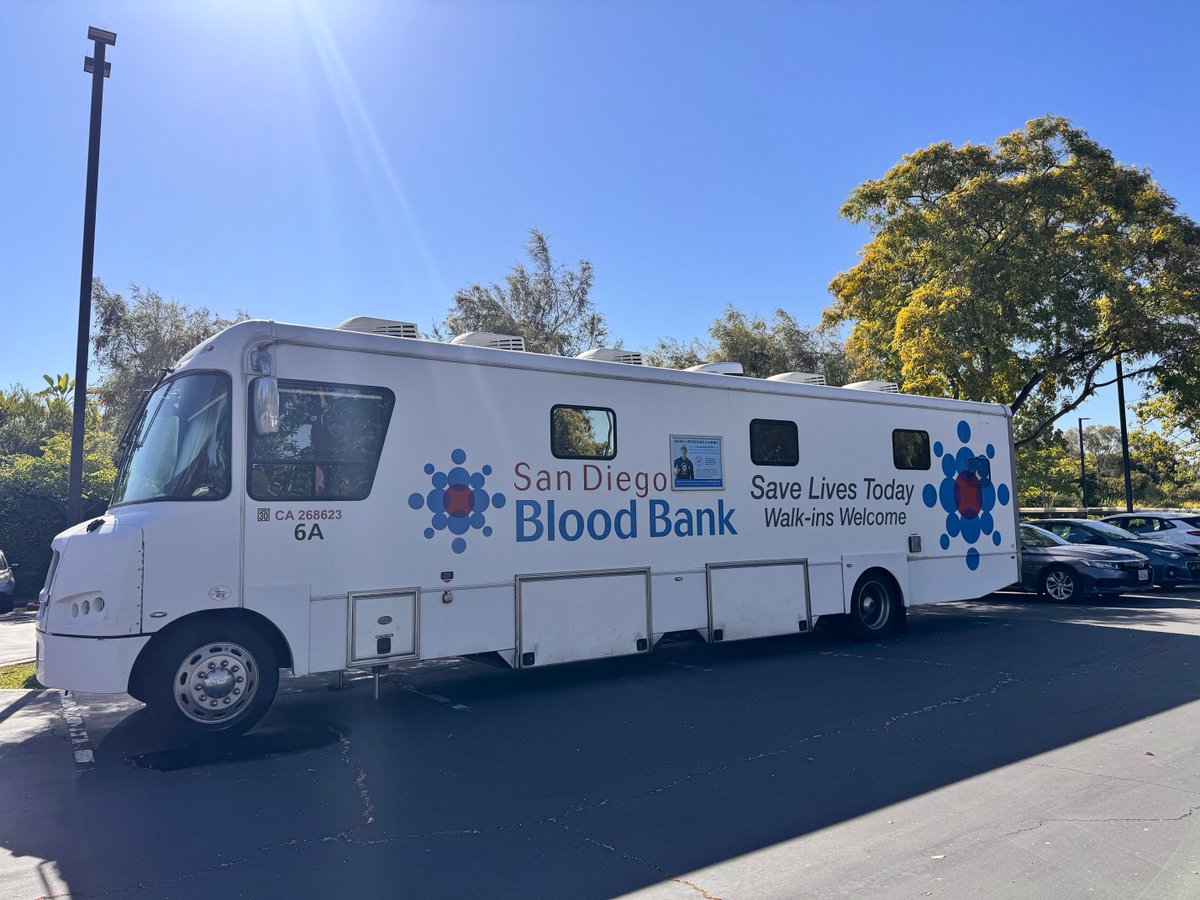 Come join us today at 300 Rancheros Dr. in San Marcos for our Blood Drive! The bus will be taking appointments until 1:30!