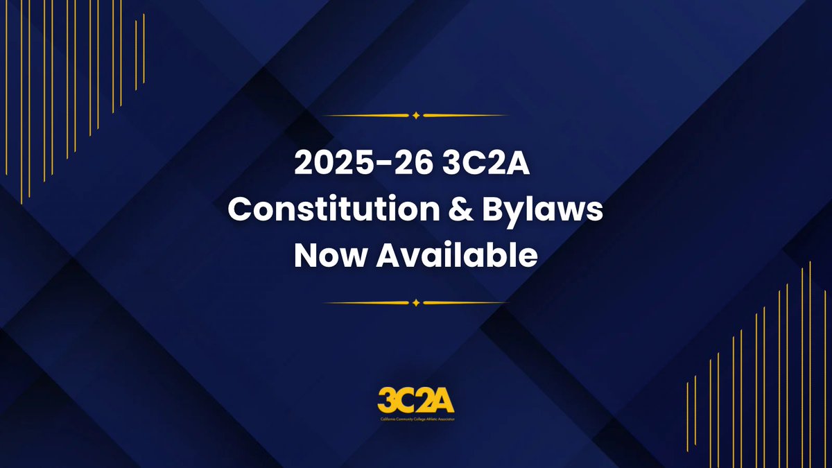 3C2Asports's tweet image. The 3C2A 2025-26 Constitution &amp;amp; Bylaws is now available: 

3c2asports.org/Constitution/C…