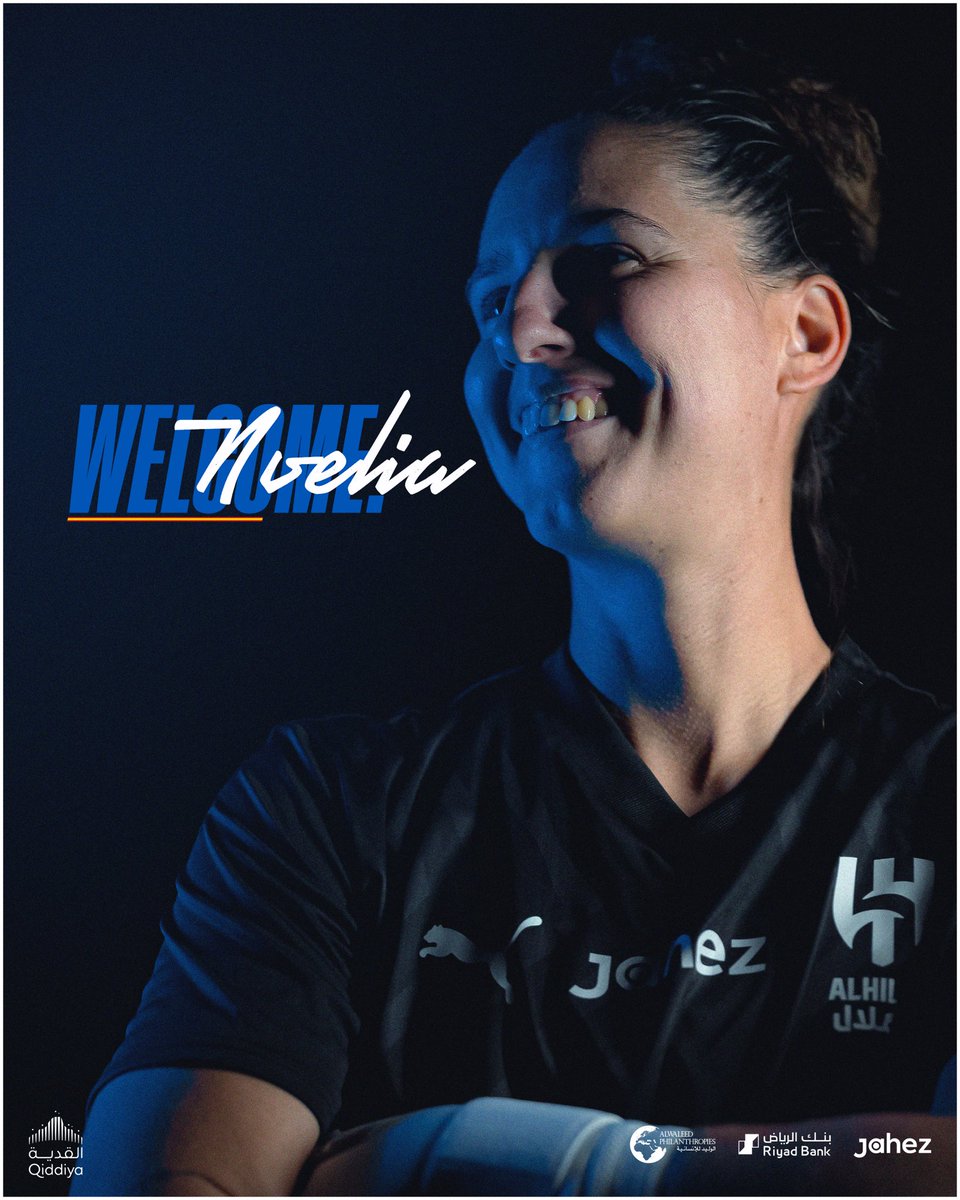 alhilal_ws's tweet image. "نويليا بيريز" تمثّل الهلال حتى 2026 ✍🏼💙