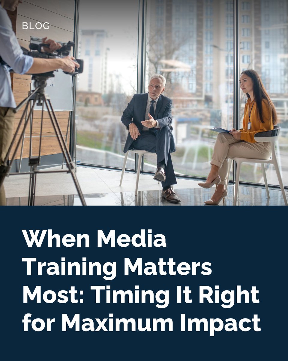 The best time to media train your team? Before the headlines start coming in. 

Don’t wait for the big moments to pass to realize you needed media training. Learn how to get ahead of the curve and stay prepared: bit.ly/44UwCmp

#MediaTraining #PublicRelations