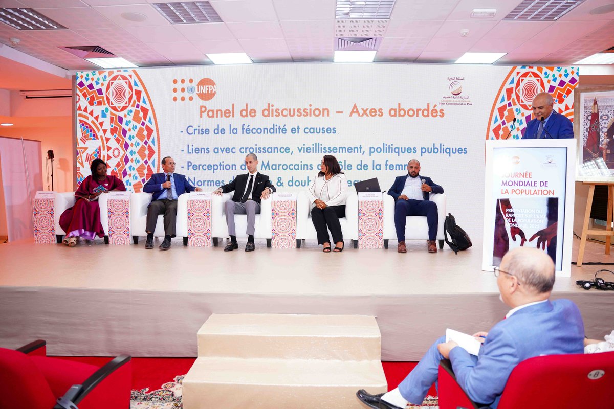 UNFPAMaroc's tweet image. Retour en photos sur l'événement conjoint organisé par le @hcpmaroc et #UNFPA, à #Rabat et qui a été marqué par la présentation du Rapport sur l’état de la population mondiale 2025 édité sur #LaVéritableCriseDeLaFécondité
Plus : morocco.unfpa.org