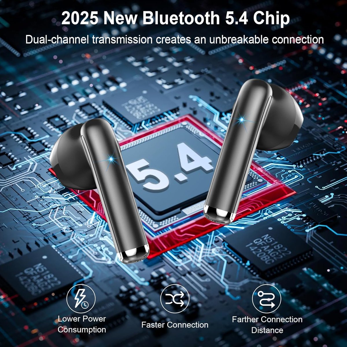 AmazonDealWin's tweet photo. INSANE PRIME DAY DEAL 88% OFF!!! - Wireless Earbuds, 2025 Bluetooth 5.4 Earbuds Hi-Fi Stereo, 3g Mini Ear Buds with 4 ENC Mic, Bluetooth Headphones in Ear, USB-C LED Charging Case, IP7 Waterproof Wireless Earphones for Android iOS

https://t.co/ohcP9ceJWU

Color: graphite black
BrandRinsmola
Colorgraphite black
Ear PlacementIn Ear
Form FactorIn Ear
Impedance32 Ohm
About this item
【Bluetooth 5.4, automatic pairing】The wireless headphones is equipped with Bluetooth 5.4 chip and supports protocols such as HSP, HFP, A2DP and AVRCP. Compared with Bluetooth 5.3, the transmission speed is faster and more stable, with a latency of (60-70ms). It is easily compatible with iOS and Android smartphones, computers and laptops. In addition, the headphones wireless connect automatically when you remove them from the charging case after pairing the device for the first time.
【14.2mm dynamic speaker stereo, clear call】Rinsmola MD053-The larger diameter driver delivers high fidelity sound with a motor coil that is approximately 15% larger than conventional types, delivering transparent highs and immersive bass. Also, The built-in mic in each Bluetooth earbuds utilizes ENC call noise cancellation to ensure clear and realistic sound. It will allow you to enjoy high-quality conversations anytime, anywhere.
【3g ultra-light, comfortable and IP-X7 waterproof】The 3g ear buds wireless adopt a curved structure, which fits closely to the contour of the ear, bringing you a comfortable wearing experience. The internal components of the wireless ear buds are all coated with IP-X7 waterproof nano-coating, which can prevent sweat immersion and protect the ear buds from damage. You can wear it when you are sweating during exercise or walking in the drizzle.
【USB-C quick charging, 30Hrs playtime】The 35g mini charging case provides up to 30Hrs of battery life, which is enough to meet most of your needs (such as sports, entertainment, work, etc.). After 1H of charging, the earbuds wireless Bluetooth can be used for up to 5-6Hrs of continuous use, and the charging case can recharge the headset about 4 times. In addition, the LED digital display conveniently shows the remaining power in the charging case so you always know when it's time to recharge.
【Easy touch control, multiple mode】Each wireless earphone has a built-in sensitive touch control key, you can touch it directly to manage music or calls, adjusting volume, answering/ending calls, and enabling voice assistance...All operations are at your fingertips without taking out your phone. Also, Bluetooth earphones can not only work together for stereo sound but also work alone. Give one ear phone to your partner, and share a song or movie with him/her together.

https://t.co/ohcP9ceJWU