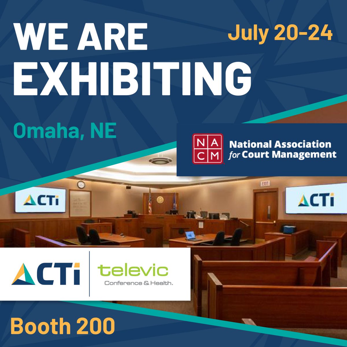 CTI (@ctiav) on Twitter photo Want to talk courtroom tech in person?
Find us at Booth 200 during <a href="/NACM/">Pillar</a> 2025 in Omaha!
We’re exhibiting with <a href="/TelevicConf/">Televic Conference</a>, <a href="/WolfVision_EU/">WolfVision Worldwide</a>, <a href="/interprenet/">Interprenet</a>, and <a href="/Logitech/">Logitech</a>.
Let’s shape the future of court management.
#NACM2025 #CourtTech #Justice #ctirocks Want to talk courtroom tech in person?
Find us at Booth 200 during <a href="/NACM/">Pillar</a> 2025 in Omaha!
We’re exhibiting with <a href="/TelevicConf/">Televic Conference</a>, <a href="/WolfVision_EU/">WolfVision Worldwide</a>, <a href="/interprenet/">Interprenet</a>, and <a href="/Logitech/">Logitech</a>.
Let’s shape the future of court management.
#NACM2025 #CourtTech #Justice #ctirocks