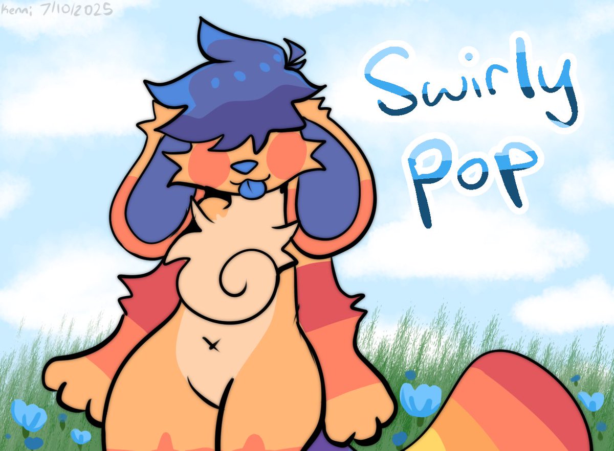 ArtKenni's tweet photo. Swirly pop with swirly chest fluff ?! https://t.co/867makwoSz