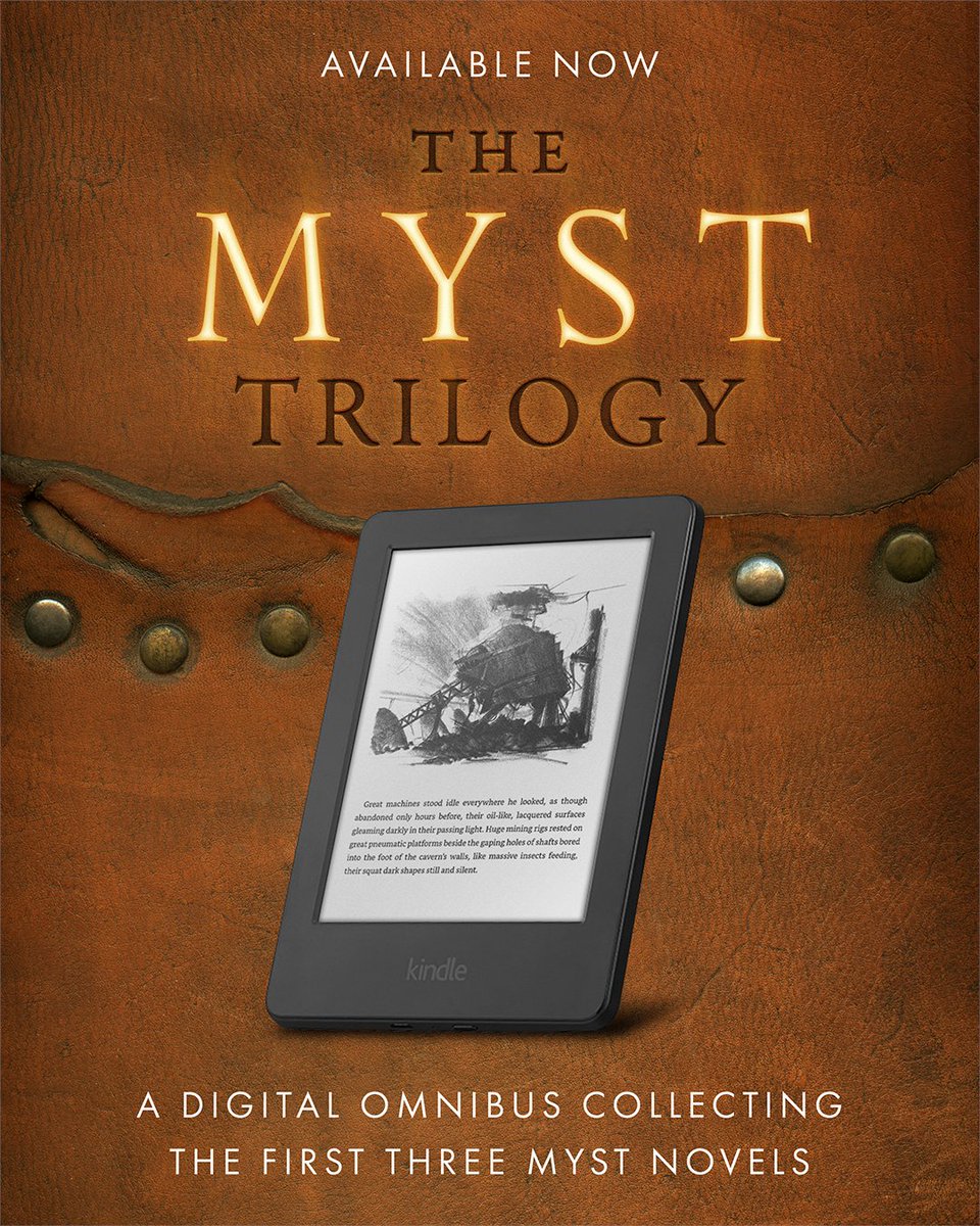 cyanworlds's tweet image. ✨📚 We&apos;re thrilled to announce that after being unavailable for 7 years, the digital omnibus collection of the first three Myst novels is once again available as The Myst Trilogy!

Buy them for the FIRST TIME EVER on Amazon Kindle and Apple Books 👇