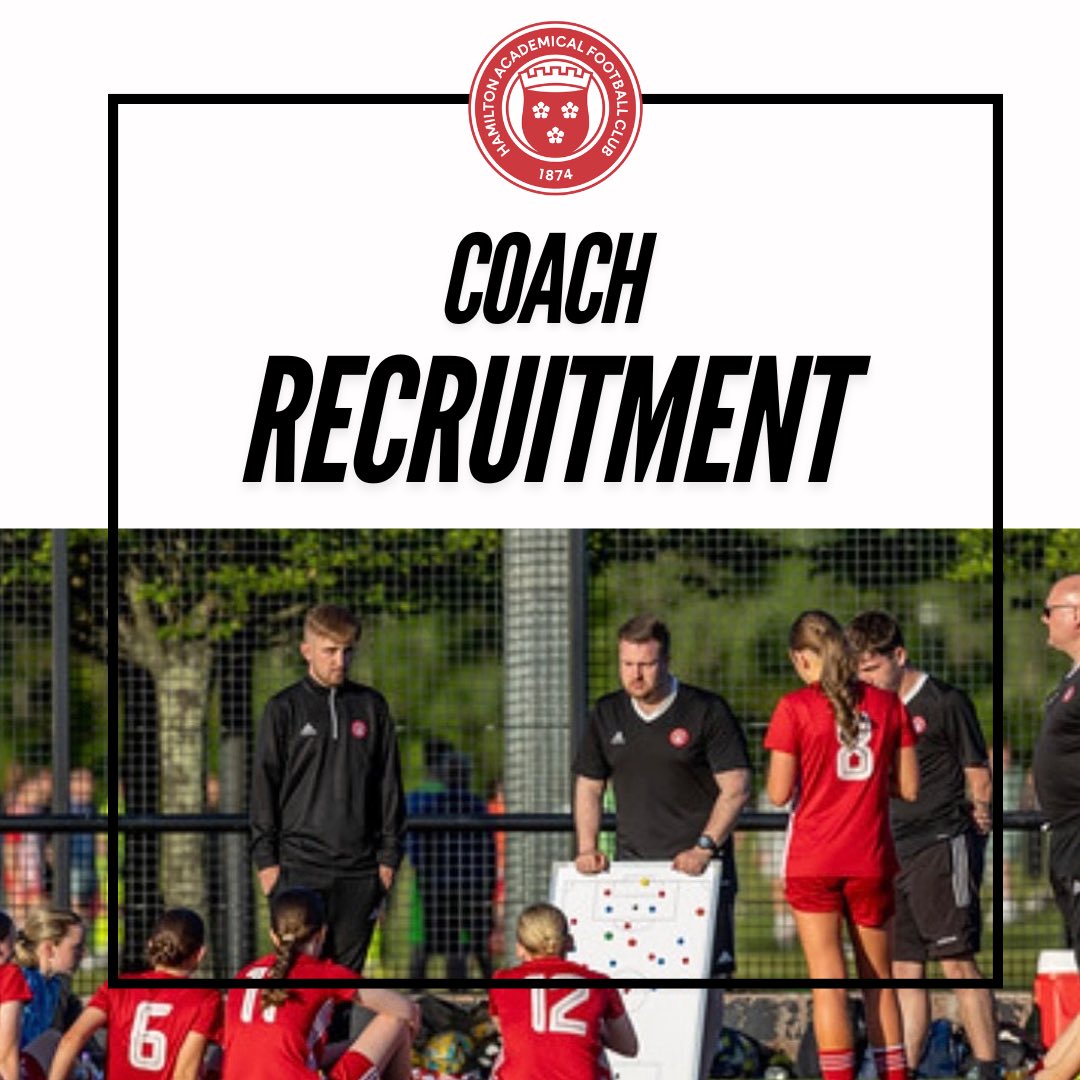Accies WFC Academy & Community (@accieswfcacad) on Twitter photo ๐พ๐ค๐๐๐ ๐๐๐๐ง๐ช๐๐ฉ๐ข๐๐ฃ๐ฉ
Weโre looking for new coaches to join our growing <a href="/accieswfc/">Hamilton Academical Womens Football Club (C)</a> NextGen setup!
โ
Minimum C Licence (B License Preferred)
๐ฏAspirations to progress further on the coaching pathway essential
๐งInterested, Email CV
accieswfc_academy@hotmail.co.uk ๐พ๐ค๐๐๐ ๐๐๐๐ง๐ช๐๐ฉ๐ข๐๐ฃ๐ฉ
Weโre looking for new coaches to join our growing <a href="/accieswfc/">Hamilton Academical Womens Football Club (C)</a> NextGen setup!
โ
Minimum C Licence (B License Preferred)
๐ฏAspirations to progress further on the coaching pathway essential
๐งInterested, Email CV
accieswfc_academy@hotmail.co.uk
