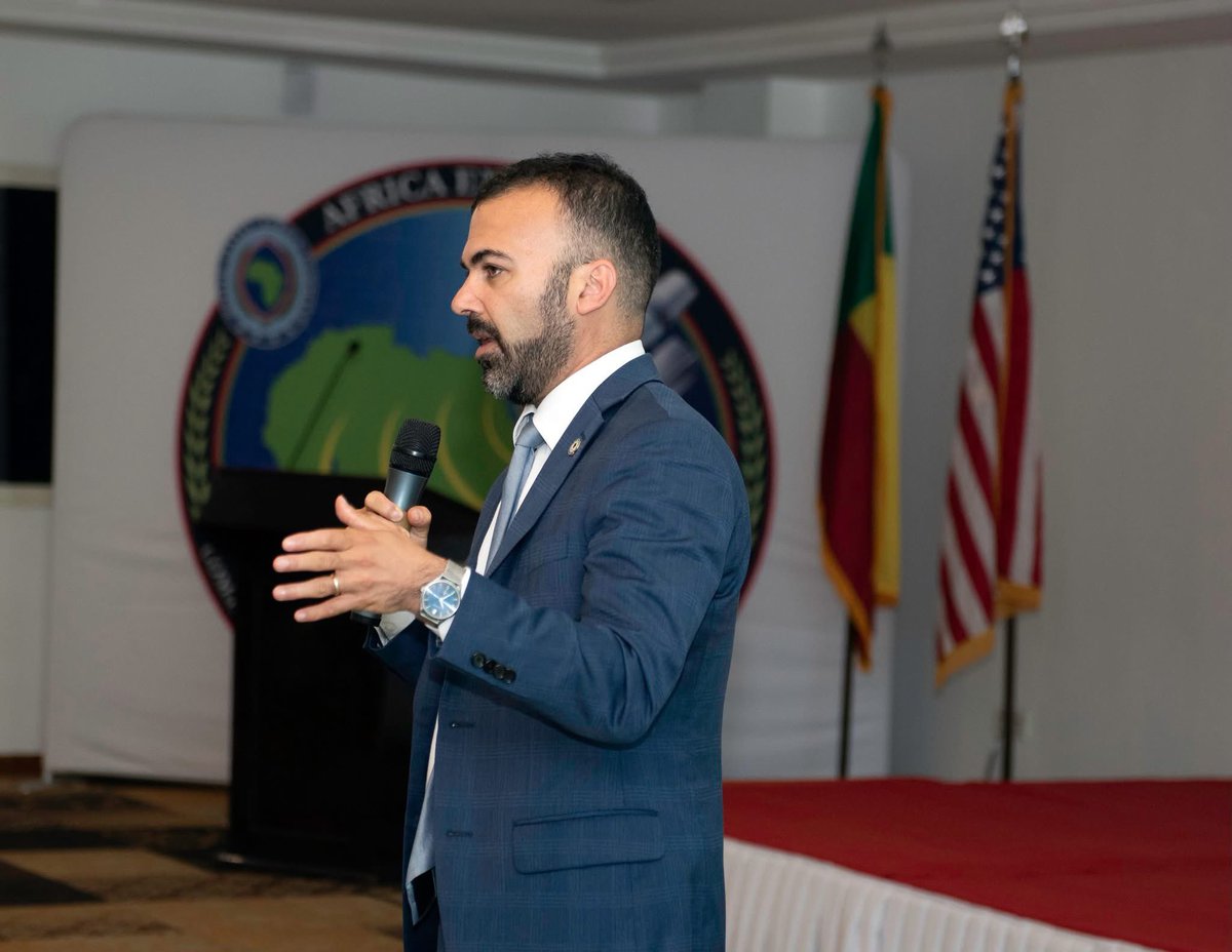 USAfricaCommand's tweet image. Day 3 of #AE2025 spotlighted regional action against cyber threats—from disinformation to cross-border attacks. African partners explored legal frameworks, civil-military coordination, and digital defense strategies to protect infrastructure and sovereignty.
@USEmbassyBenin