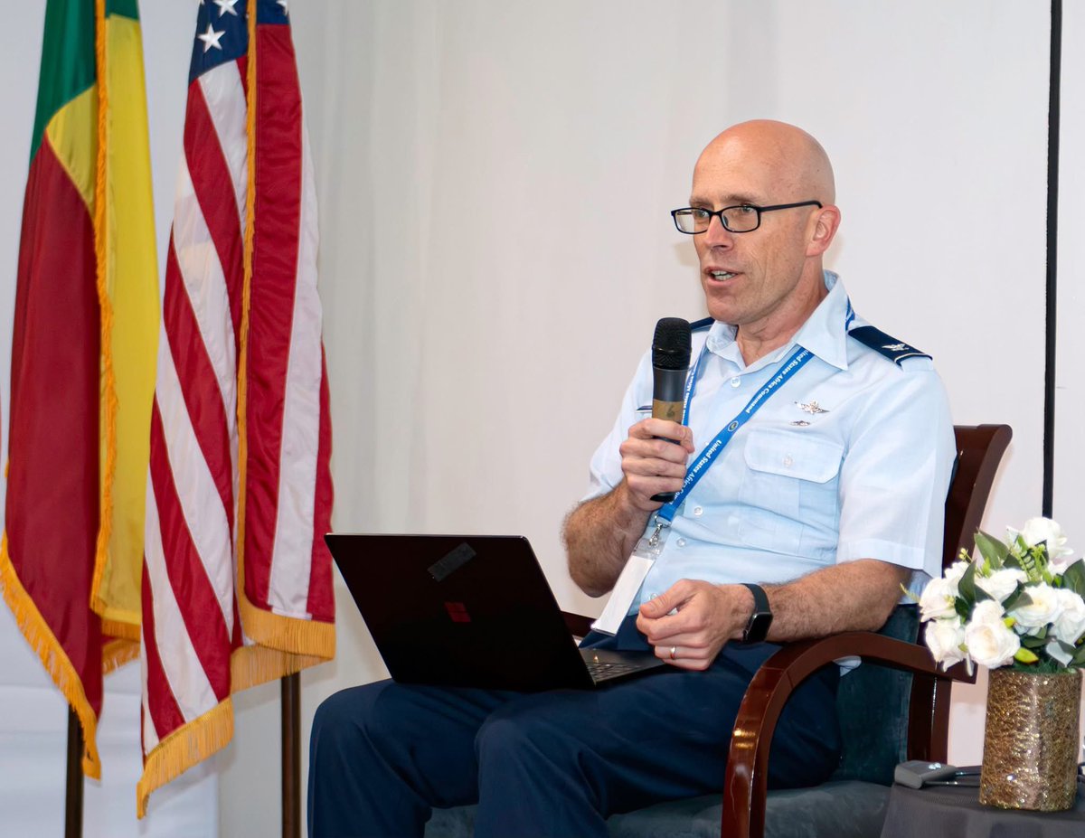 USAfricaCommand's tweet image. Day 3 of #AE2025 spotlighted regional action against cyber threats—from disinformation to cross-border attacks. African partners explored legal frameworks, civil-military coordination, and digital defense strategies to protect infrastructure and sovereignty.
@USEmbassyBenin