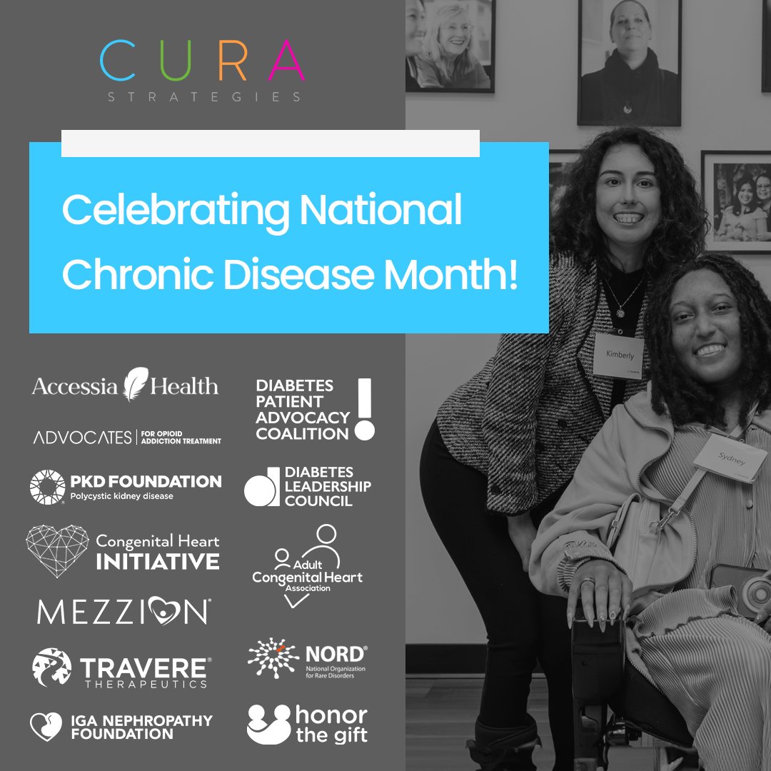 curastrategies's tweet image. This #ChronicDiseaseAwareness Month, we’re proud to support orgs like @DPAC_Cares/@DiabetesLeaders, @IganFoundation, @PKDFoundation, @AccessiaHealth, @ACHA_Heart & more in their mission to improve the lives of people with chronic diseases.
Learn more: brnw.ch/21wU34j