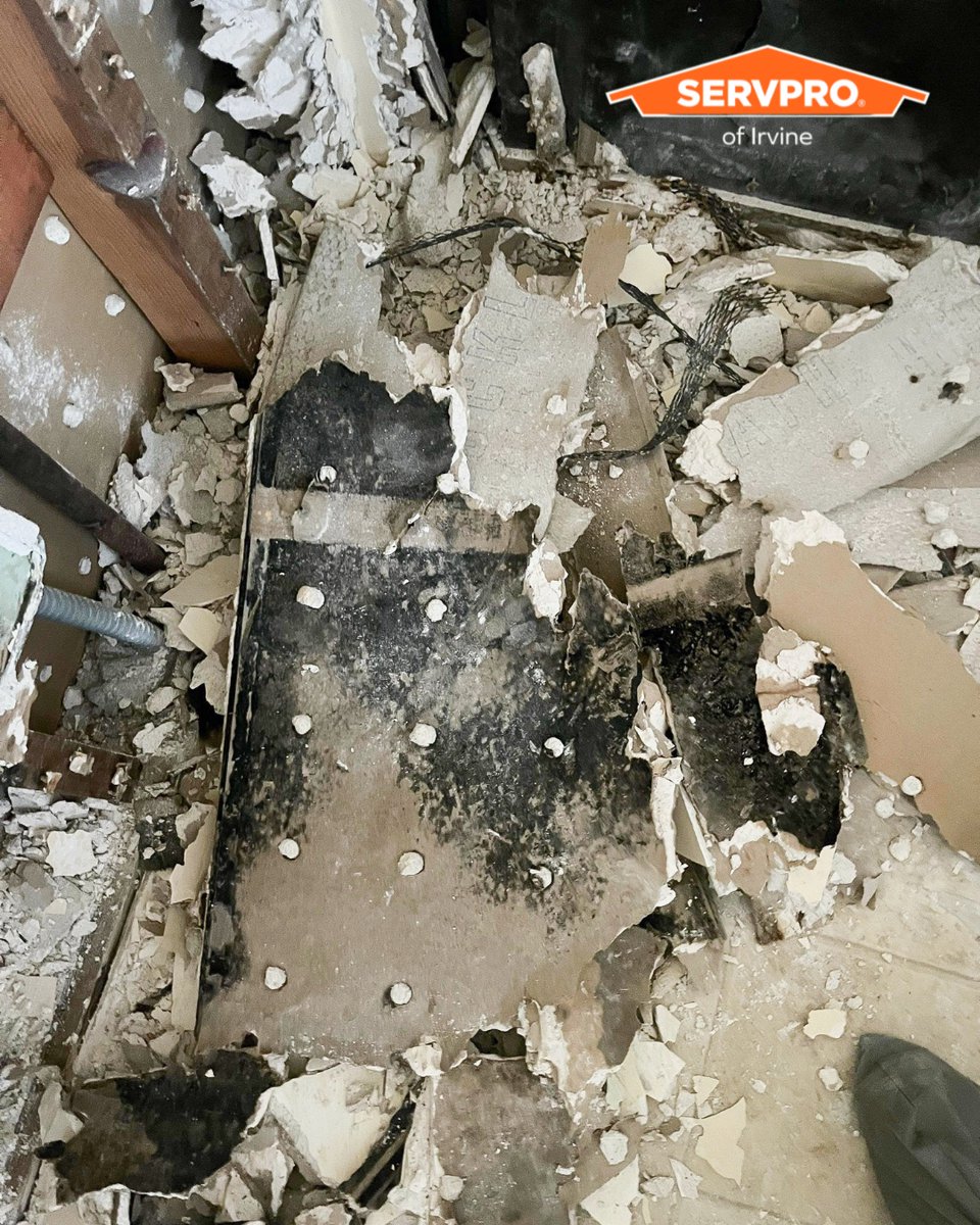 This may look like an unfixable disaster, but SERVPRO Irvine can handle it! No amount of mold can scare Team Servpro Irvine away! #ServproIrvine