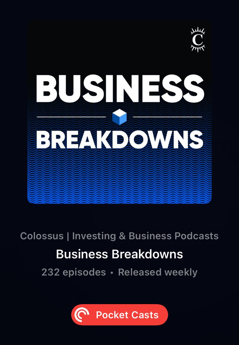 Fantastic podcast on understanding lots of public companies.  🎙️🎧 pca.st/podcast/334745…