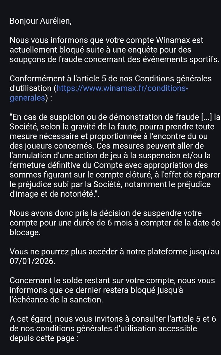 bart_kaem96's tweet image. e 7 juillet je reçois un mail de Winamax pour me dire que mon compte est suspendu pour partage de compte.
Surpris je réponds au mail reçu et je fournis tout les éléments demandés par Winamax selfie avec carte identité et date du jour
en répondant :