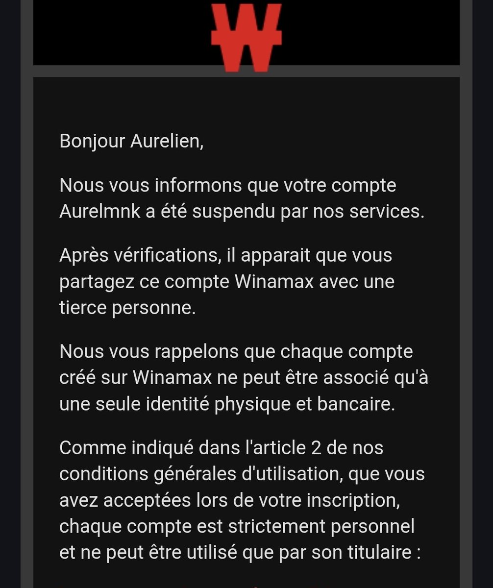 bart_kaem96's tweet image. e 7 juillet je reçois un mail de Winamax pour me dire que mon compte est suspendu pour partage de compte.
Surpris je réponds au mail reçu et je fournis tout les éléments demandés par Winamax selfie avec carte identité et date du jour
en répondant :