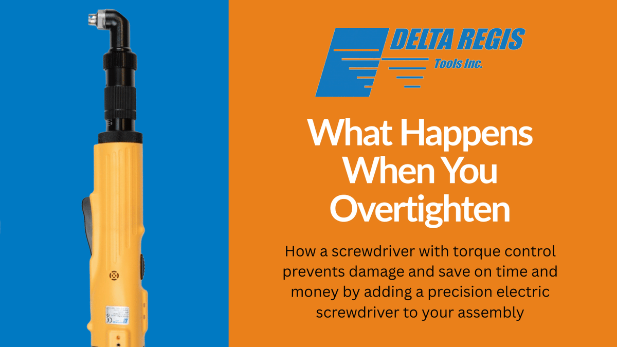 DeltaRegisTools's tweet photo. Overtightening fasteners? That’s a fast track to stripped threads, cracked housings &amp; rework. 💥

A torque-controlled screwdriver applies just enough — protecting your parts, process &amp; people.

🛠️ Read more: https://t.co/nwH5MycFlG

#Manufacturing https://t.co/mx6CW0TE5B
