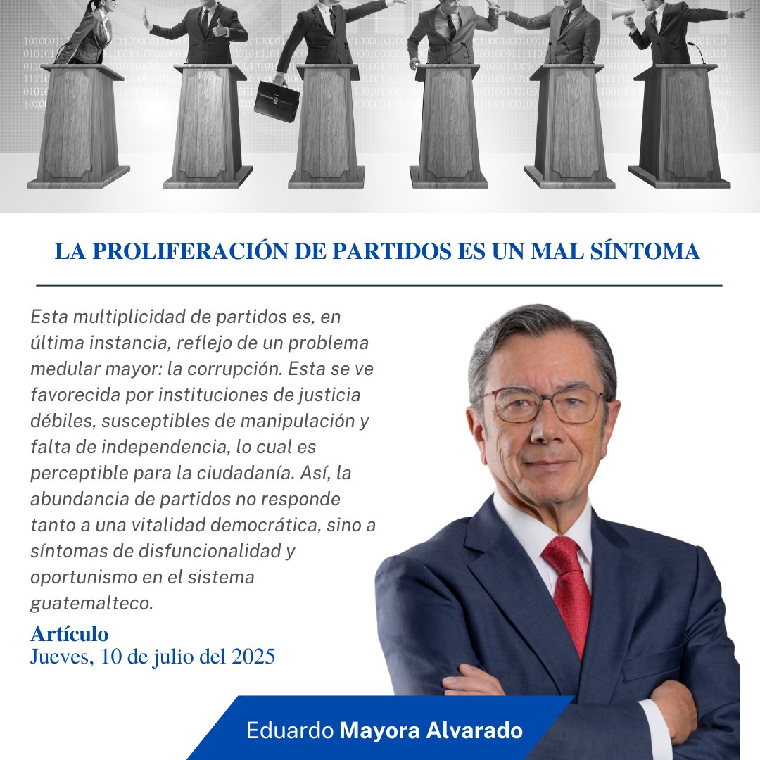 Si les interesa entender por qué reformar la justicia y combatir la corrupción es clave para tener un sistema de partidos funcional, lean este artículo: eduardomayora.com/2025/07/10/la-…