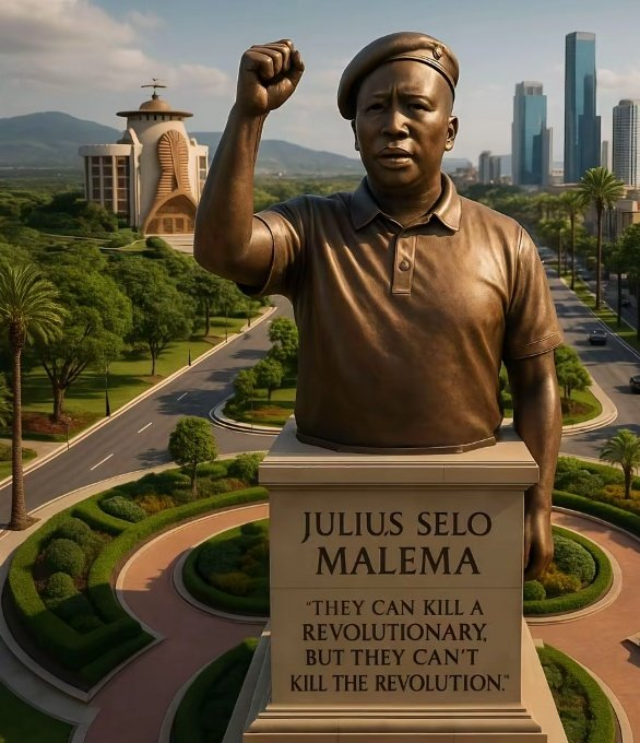A plot to assassinate this revolutionary giant is known and exposed. His ideology to fight for Black people will live forever. #CICJuliusMalema
#Afrikaners, #Afriforum, #America, #Trump, #PresidentRamaphosa, #Paulmashatile, #Tswane, #Malema, #MKparty, #Floyd, #mayibuyeiafrika,