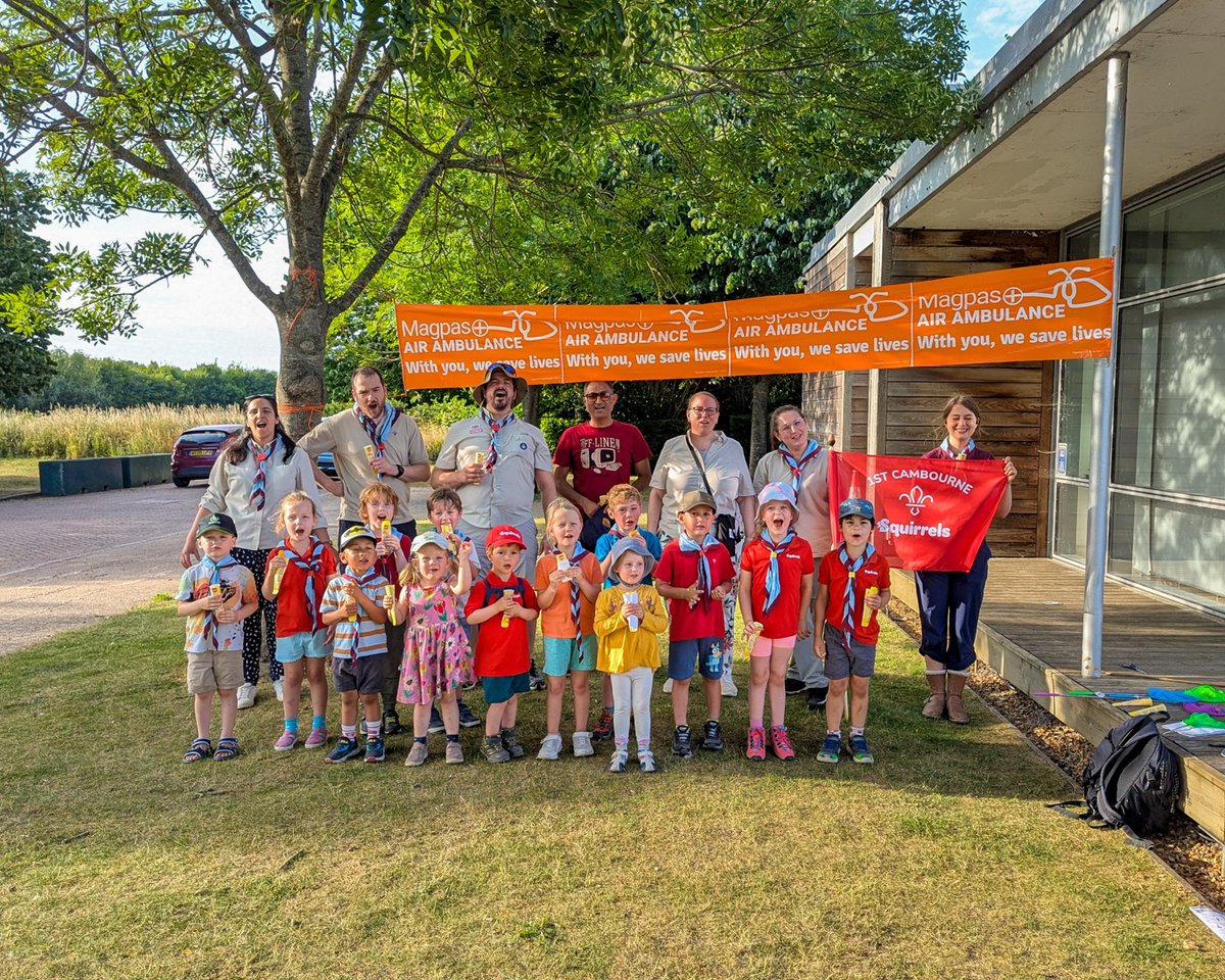 Thank you to 1st Cambourne Scouts for completing a midnight hike for Magpas Air Ambulance! With 60 participants from Squirrels to Explorers, they raised nearly £800. This event will help our lifesaving team respond to emergencies 24/7. You've truly gone the extra mile! 🌟
