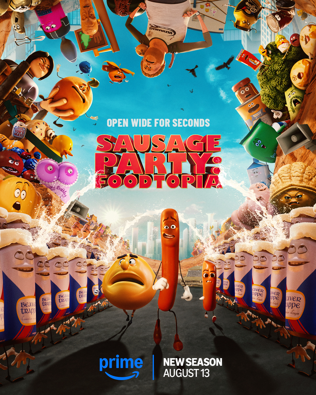 Sausage Party Foodtopia S2 is vanaf 13 augustus 2025 te zien op Amazon Prime Video