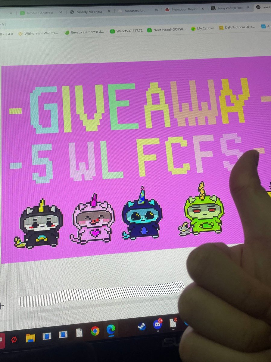 Fong Phở (@fong_pho) on Twitter photo 🛑 TỪ TỪ ĐỨNG LẠI - Giveaway <a href="/PixelcornsABS/">Pixelcorns 🦄 (coming to 🟩 7/11)</a>
Hữu duyên 5 slot FCFS từ bộ NFT sup thấp từ <a href="/AbstractChain/">Abstract</a>
- Follow <a href="/Fong_Pho/">Fong Phở</a> + <a href="/PixelcornsABS/">Pixelcorns 🦄 (coming to 🟩 7/11)</a>
- Like + Repost
- Comment ví AGW
- End vào 12 tiếng tiếp tho
🦄 NFT Info
> Supply: 1337
> Mint price: 0.0069 $ETH (~$20)
Lưu 🛑 TỪ TỪ ĐỨNG LẠI - Giveaway <a href="/PixelcornsABS/">Pixelcorns 🦄 (coming to 🟩 7/11)</a>
Hữu duyên 5 slot FCFS từ bộ NFT sup thấp từ <a href="/AbstractChain/">Abstract</a>
- Follow <a href="/Fong_Pho/">Fong Phở</a> + <a href="/PixelcornsABS/">Pixelcorns 🦄 (coming to 🟩 7/11)</a>
- Like + Repost
- Comment ví AGW
- End vào 12 tiếng tiếp tho
🦄 NFT Info
> Supply: 1337
> Mint price: 0.0069 $ETH (~$20)
Lưu