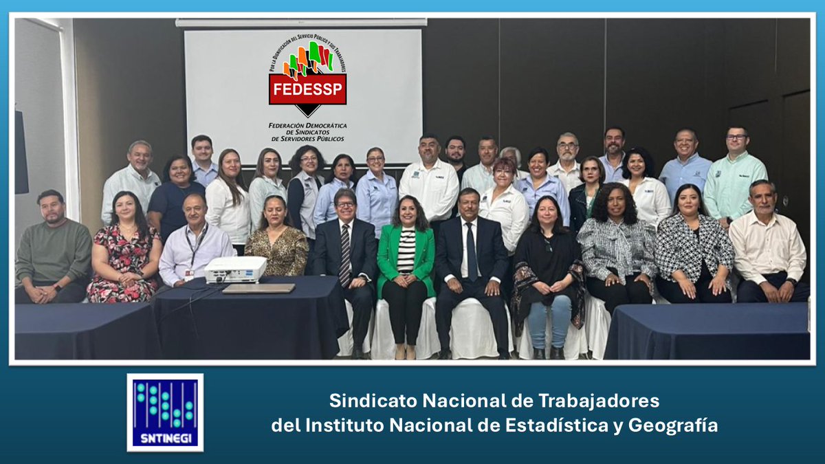 #TomaProtesta
<a href="/mariogomezgg/">Mario  Gómez</a> en representación de la Presidencia Colegiada Nacional, al CEN y Org. de Gobierno del <a href="/sntinegi/">SNTINEGI</a> 2025–2029, que preside la C. Araceli Hernández Rodarte.
Presentes integrantes de <a href="/fedesspaguasca1/">FEDESSP AGUASCALIENTES</a> 
<a href="/agusaviles1/">Agustín Avilés</a> <a href="/pedrojoseescar3/">pedro jose escarcega delgado</a> <a href="/censntsict/">SNTSICT</a> <a href="/marudavalos29/">Maru Dávalos</a>