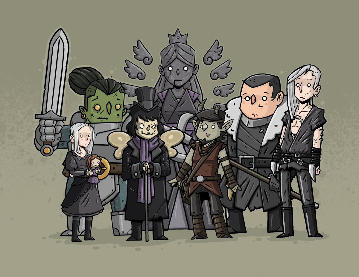 The whole Age of Umbra gang… and they’re all still alive!

#Sketch #Drawing #Doodle #CriticalRole #Critters #CriticalRoleFanArt #Daggerheart #AgeOfUmbra