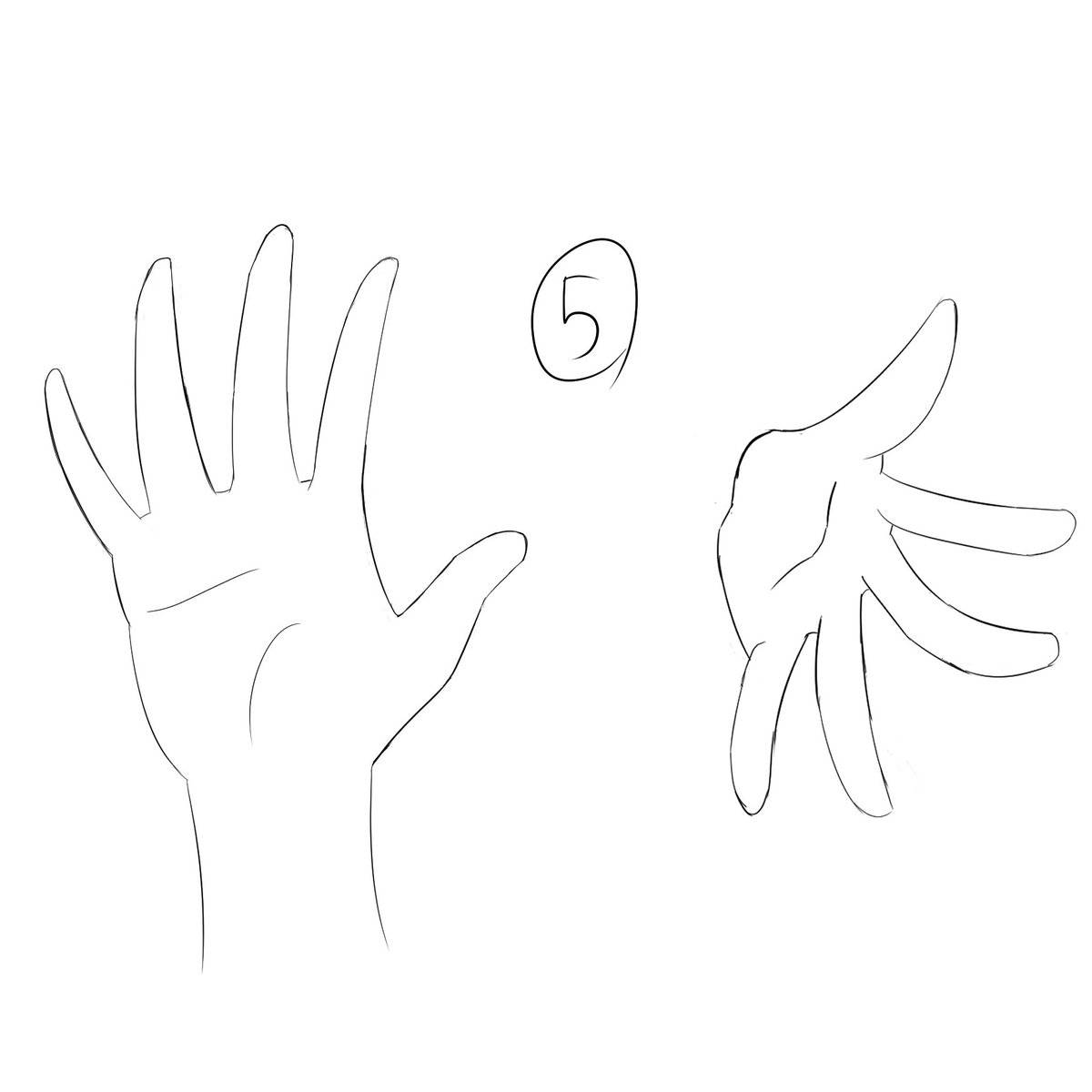 Km5dc's tweet image. ⑤手　模写