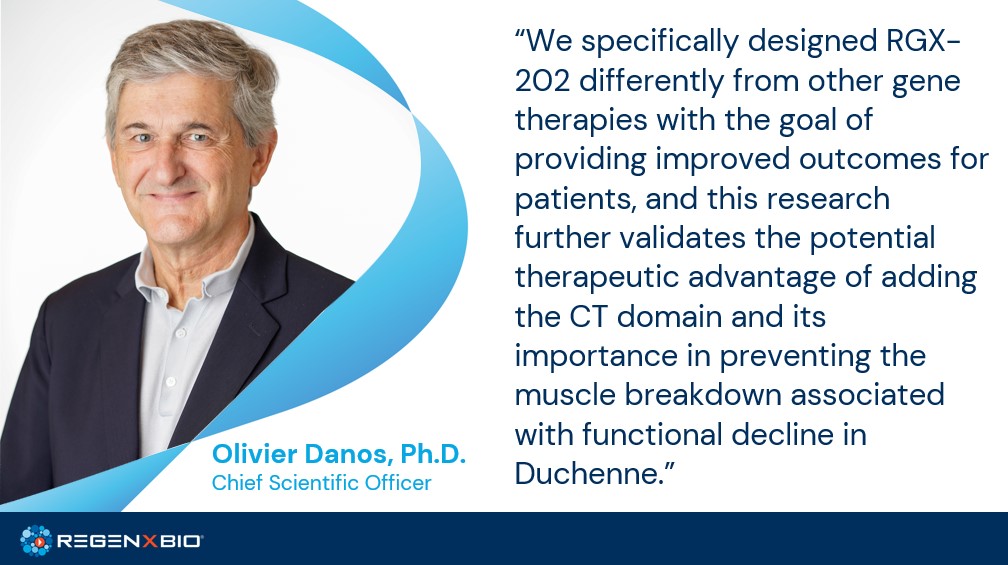 REGENXBIO's tweet image. Today, preclinical results supporting our investigational gene therapy program for Duchenne were published in the American Society of Gene and Cell Therapy's peer-reviewed journal, Molecular Therapy – Methods & Clinical Development. Learn more: lnkd.in/dt65gSjR