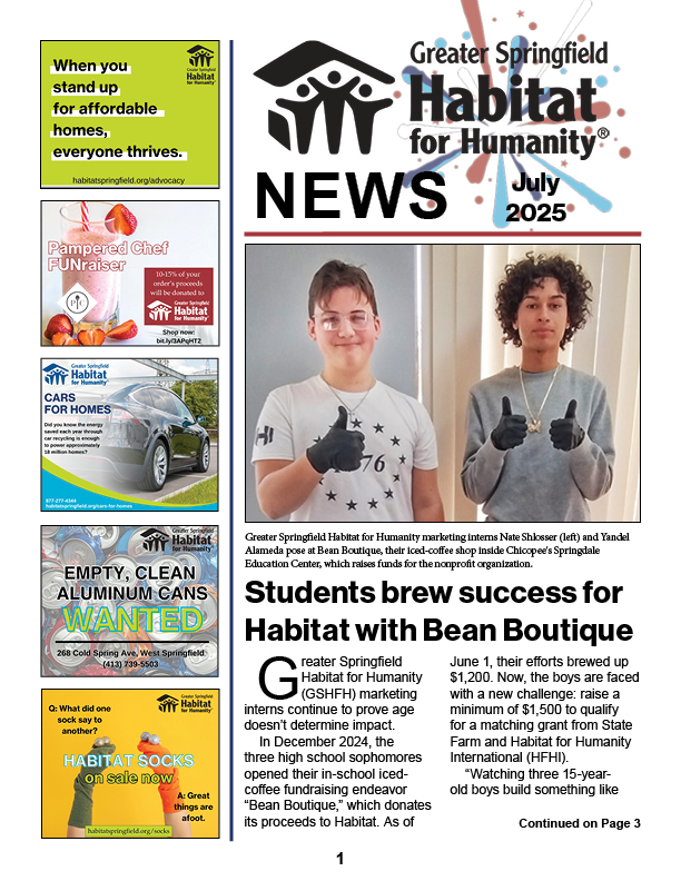 Greater Springfield Habitat for Humanity (@gshfh) on Twitter photo In our July newsletter, discover how #BeanBoutique, a student-run coffee shop, is fueling more than just caffeine cravings. Created to support <a href="/GSHFH/">Greater Springfield Habitat for Humanity</a>, this campus café recently earned a grant thanks to its inspiring mission and entrepreneurial spirit. bit.ly/3IhECFu In our July newsletter, discover how #BeanBoutique, a student-run coffee shop, is fueling more than just caffeine cravings. Created to support <a href="/GSHFH/">Greater Springfield Habitat for Humanity</a>, this campus café recently earned a grant thanks to its inspiring mission and entrepreneurial spirit. bit.ly/3IhECFu