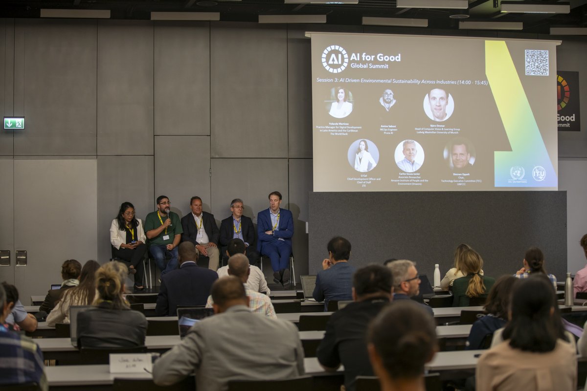 AIforGood's tweet image. Announced today during Governance Day at the #AIforGood Summit!
We’re proud to unveil @ITU’s new #report, “Measuring What Matters: How to Assess AI’s Environmental Impact,” launched during the #workshop Navigating the Intersect of AI, #Environment and #Energy for a Sustainable…
