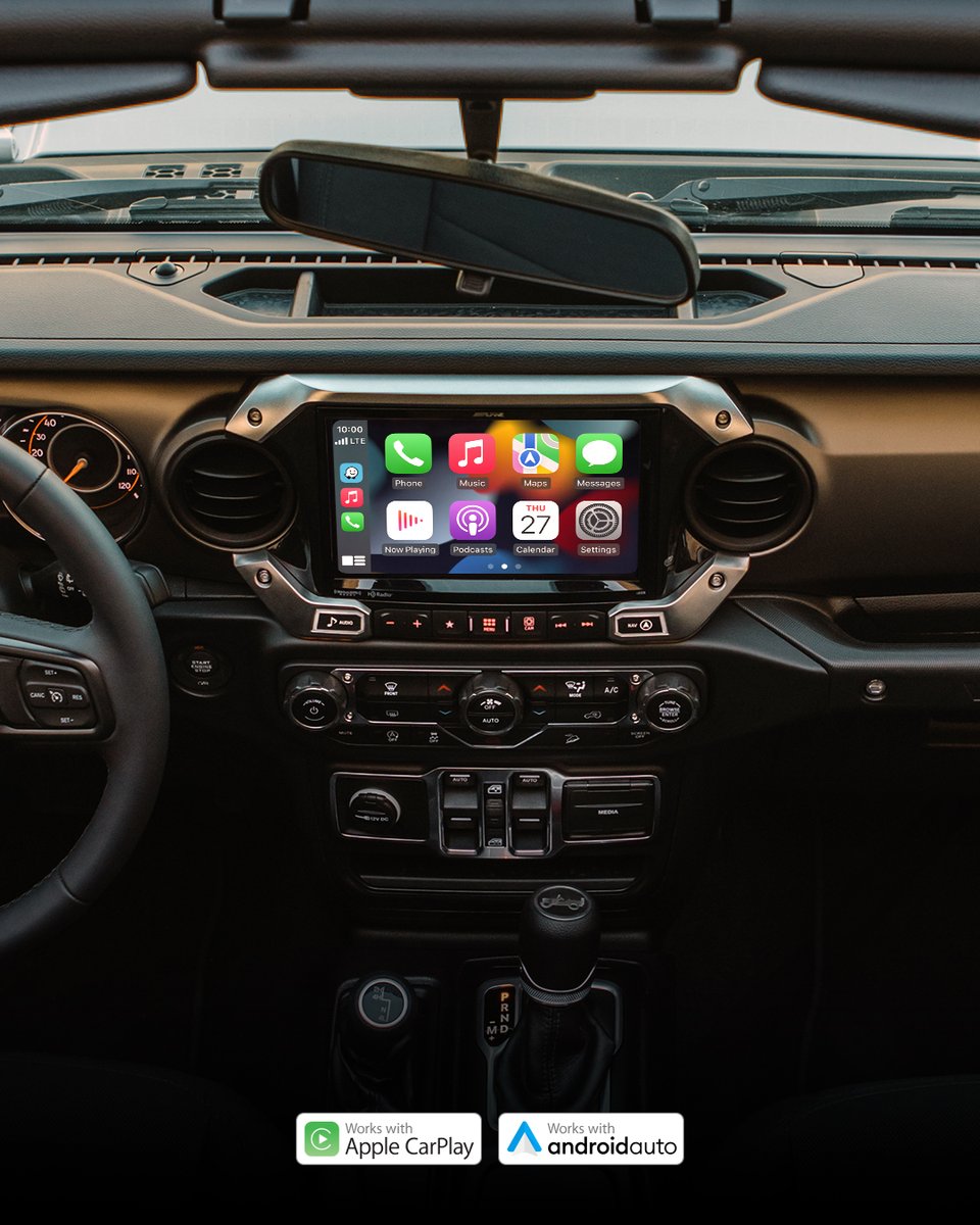 AlpineUSA's tweet photo. No wires. No limits.
Cut the cords ✂️ and stay connected 📱 wherever your Jeep takes you. The Alpine i509-WRA-JL brings you wireless Apple CarPlay and Android Auto, all in a rugged, weatherproof design.
#JeepLife #AlpineSound #AdventureReady https://t.co/vOWdb1pecz