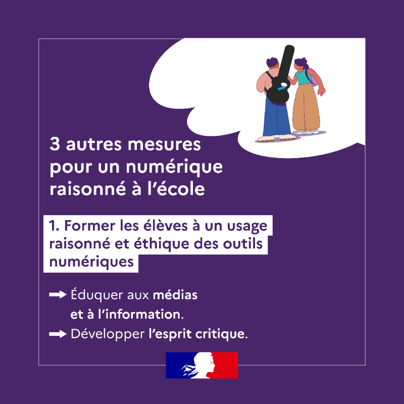 education_gouv's tweet photo. 📱 Portable en pause : vers un usage plus raisonné du numérique à l’école.

À partir de la rentrée 2025, le dispositif "Portable en pause" est généralisé dans tous les collèges publics.

Objectif : améliorer le climat scolaire et la concentration des élèves.