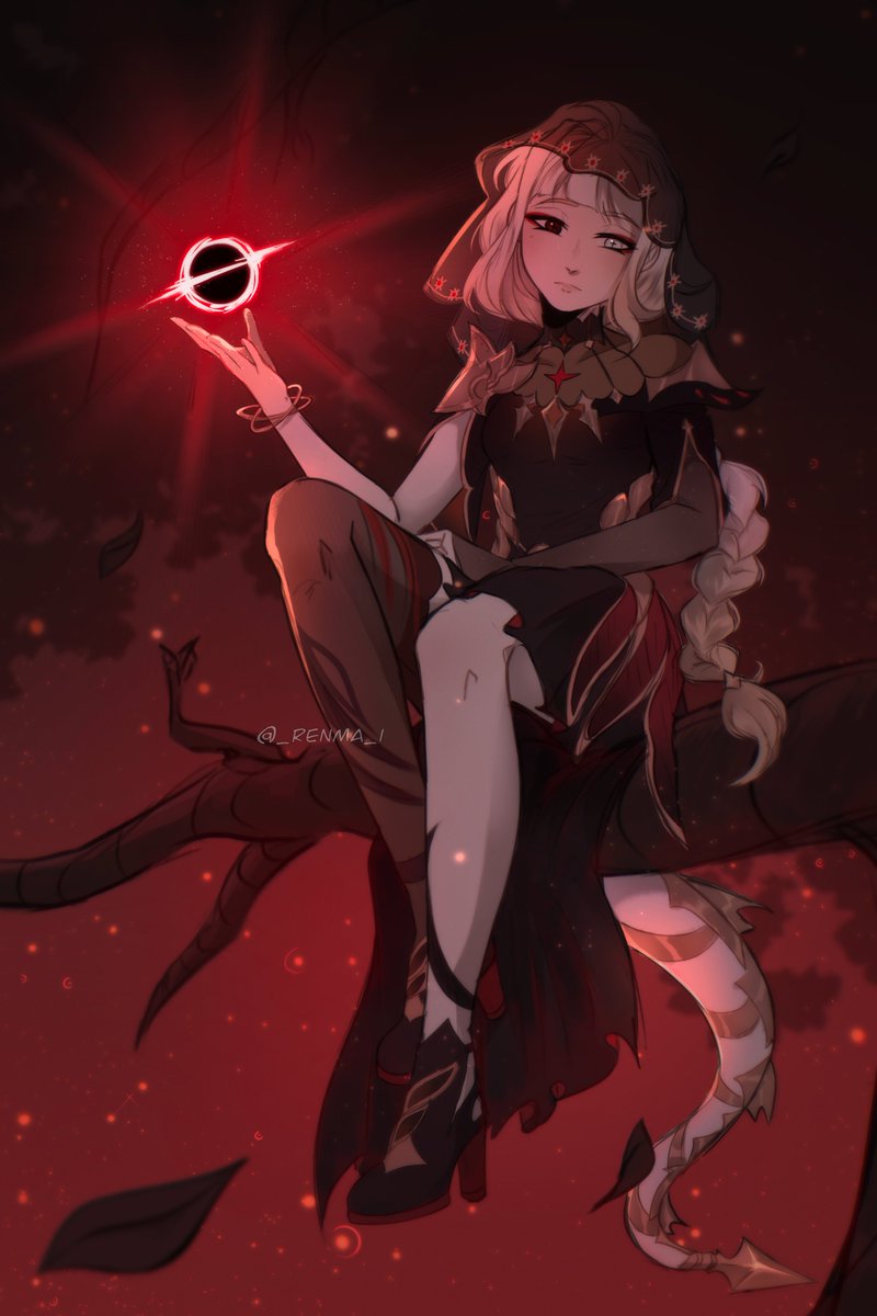 Friendly fire for <a href="/kirue_t/">Kirsty 🌸 VArtist</a> ✨
I love her design so much!!
#artfight2025 #genshinoc